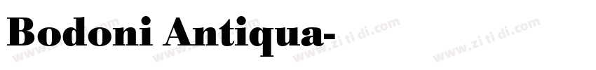 Bodoni Antiqua字体转换
